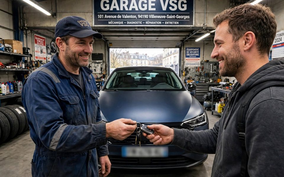 Après débosselage sans peinture : véhicule restitué au client par le garage, sous-traitance DSP Atelier Bosse Auto