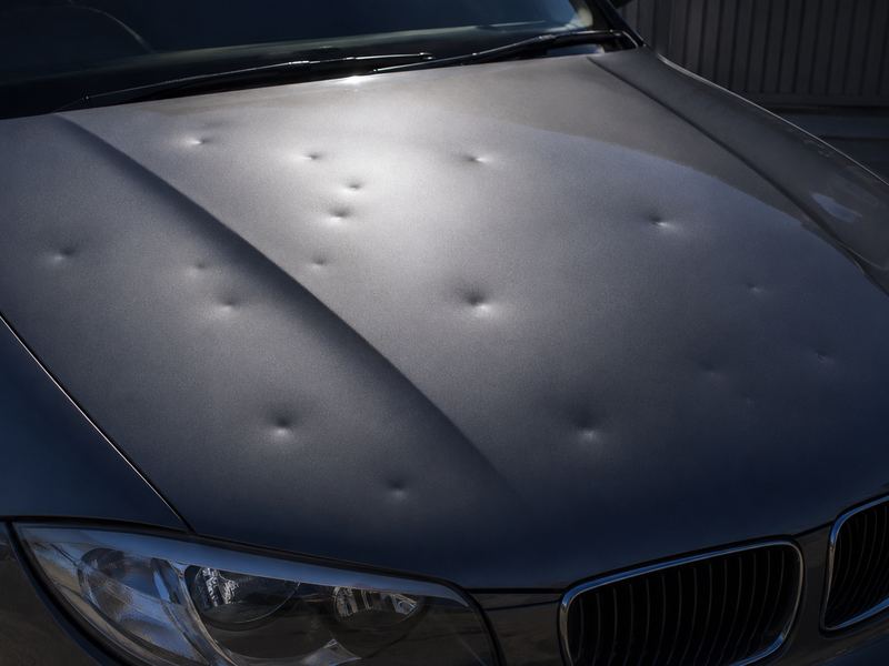 Avant : bosse sur aile VW Golf